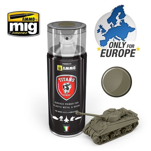 US Olive Drab Matt Primer Spray (Titans Hobby)