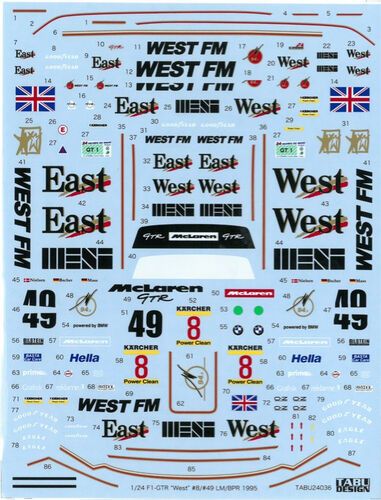 1:24 McLaren F1 GTR - Yellow No.76 JGTC 2002 Decal Set (for Fujimi Kits)