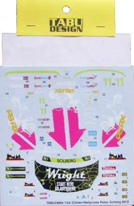 1:24 Citroen DS3 WRX - Rallycross Petter Solberg 2013 (for Heller Kits)