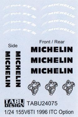 1:24 Alfa Romeo 155 V6 - Option Decal Set (for Tamiya Kits)