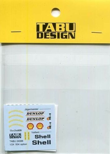 1:24 Porsche 934 - Jagermeister / Vaillant Options Decal Set (for Tamiya Kits)