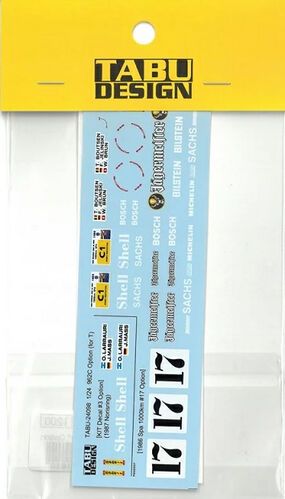 1:24 Porsche 962C - Jagermeister Option Decals (for Tamiya Kits)