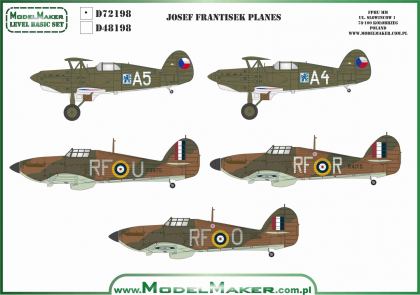1:72 Josef Frantisek Planes (Avia B.543 and Hawker Hurricane)