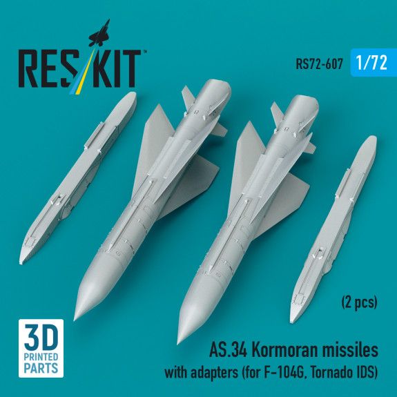 1:72 AS.34 Kormoran missiles with adapters (2 pcs) (for F-104G, Tornado IDS)