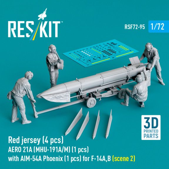 1:72 Red jersey (4 pcs) AERO 21A (MHU-191A/M) (1 pcs) with AIM-54A Phoenix (1 pcs) for F-14A,B (scene 2)