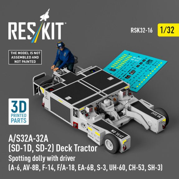 1:32 A/S32A-32A (SD-1D, SD-2) Deck Tractor Spotting dolly with driver