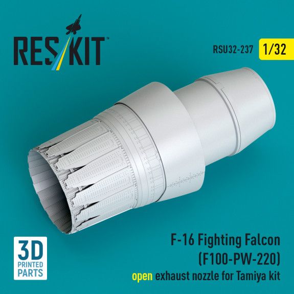 1:32 F-16 Fighting Falcon (F100-PW-220) open exhaust nozzle for Tamiya kit