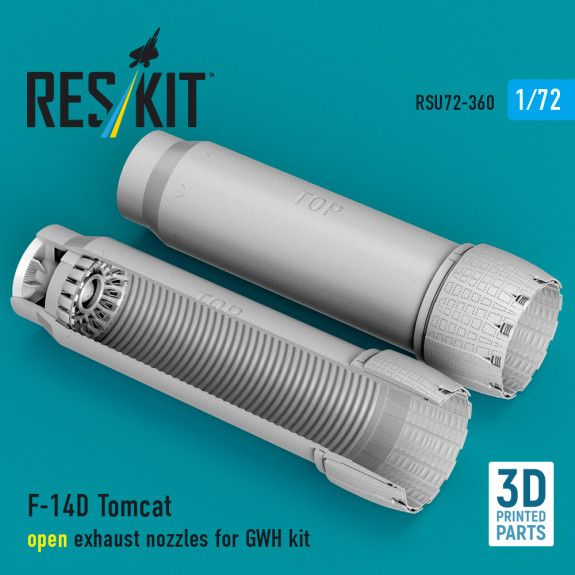 1:72 F-14D Tomcat open exhaust nozzles for GWH kit