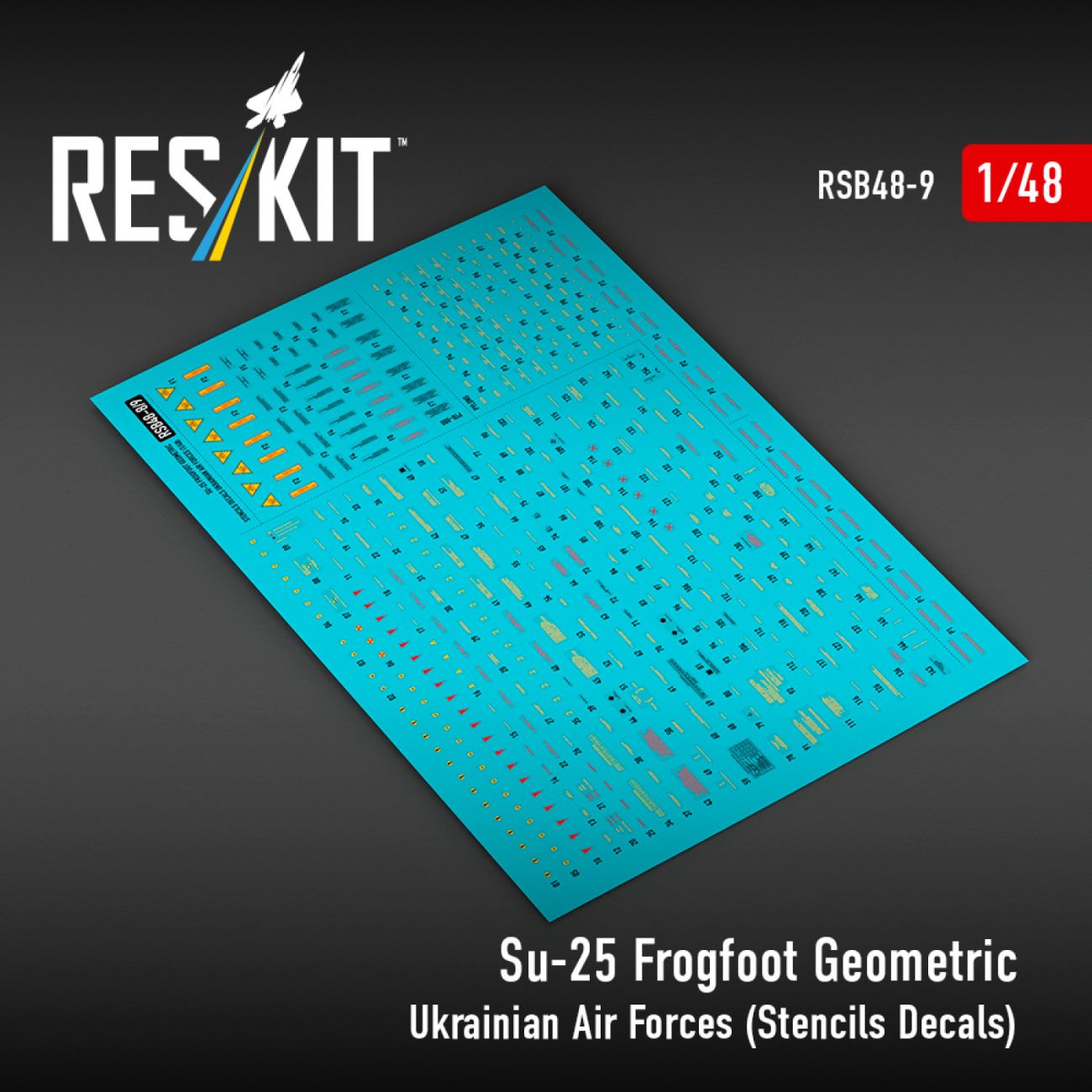 1:48 Su-25 Frogfoot Geometric Ukrainian Air Forces (Stencils Decals)