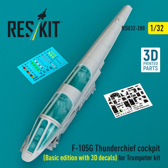 1:32 F-105G Thunderchief cockpit (Basic edition with 3D decals) for Trumpeter kit