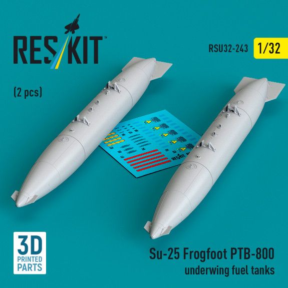 1:32 Su-25 Frogfoot PTB-800 underwing fuel tanks (2 pcs)