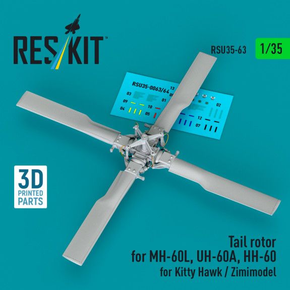 1:35 Tail rotor for MH-60L, UH-60A, HH-60 for Kitty Hawk / Zimimodel