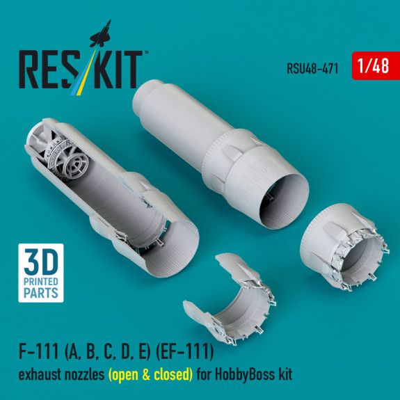 1:48 F-111 (A, B, C, D, E) (EF-111) exhaust nozzles (open & closed) for HobbyBoss kit