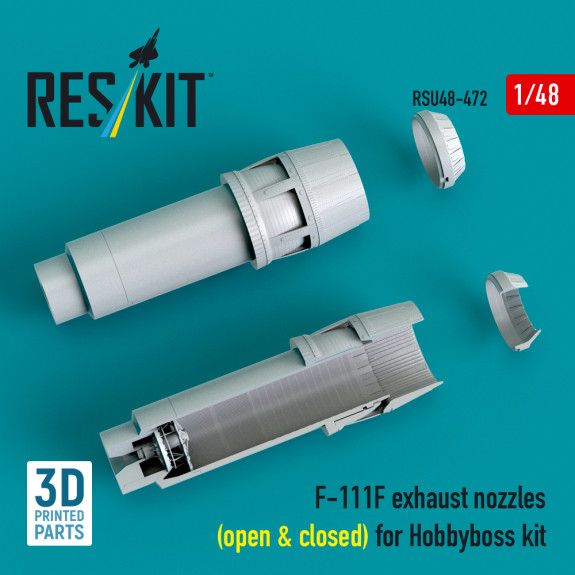 1:48 F-111F exhaust nozzles (open & closed) for Hobbyboss kit