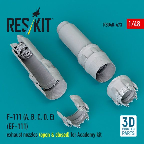 1:48 F-111 (A, B, C, D, E) (EF-111) exhaust nozzles (open & closed) for Academy kit