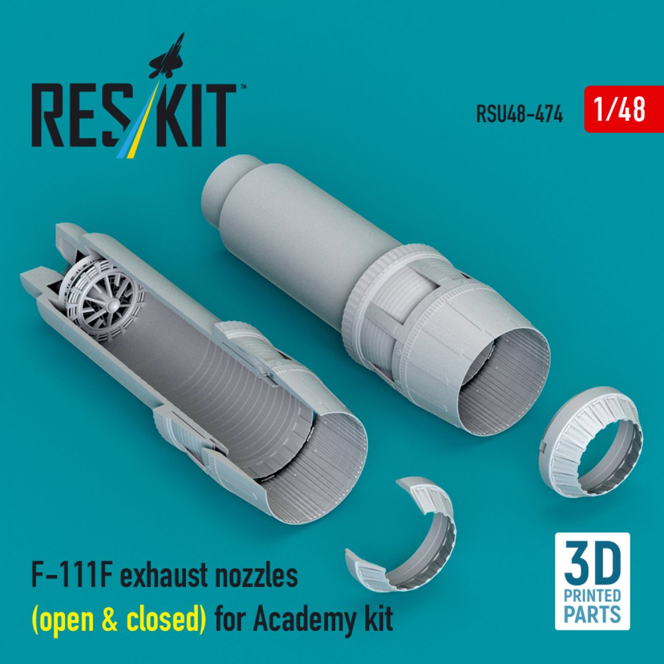 1:48 F-111F exhaust nozzles (open & closed) for Academy kit