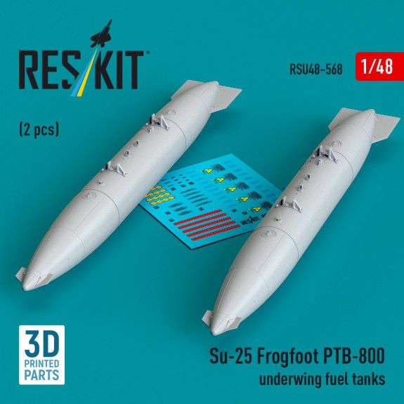 1:48 Su-25 Frogfoot PTB-800 underwing fuel tanks (2 pcs)