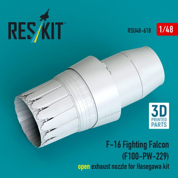 1:48 F-16 Fighting Falcon (F100-PW-229) open exhaust nozzle for Hasegawa kit