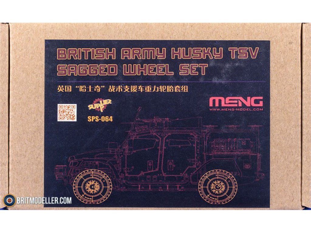 1:35 British Army Husky TSV Sagged Wheel Set