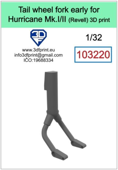 1:32 tail wheel fork early for Hurricane Mk.I/II