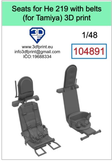 1:48 Seats for He 219 with belts (Tamiya)