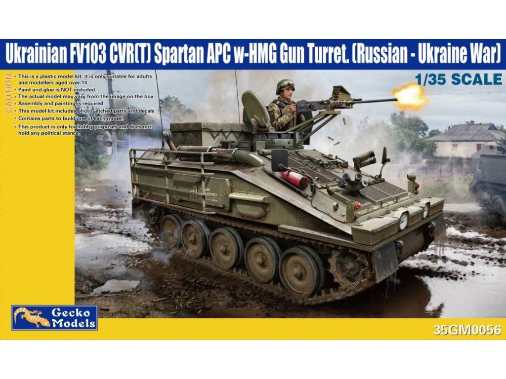 1:35 Ukrainian FV103 CVR(T) Spartan APC with- HMG Gun Turret (Russian-Ukraine War)