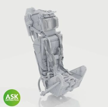 1:48 M.B. Mk.2E ejection seat with seat belts, rec. for Gloster Meteor F.8 Airfix kit