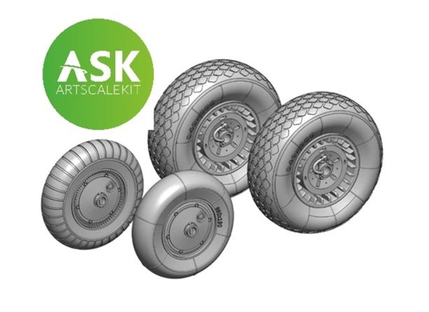1:72 Me 262 Wheels detail set - 3D print for Arma Hobby