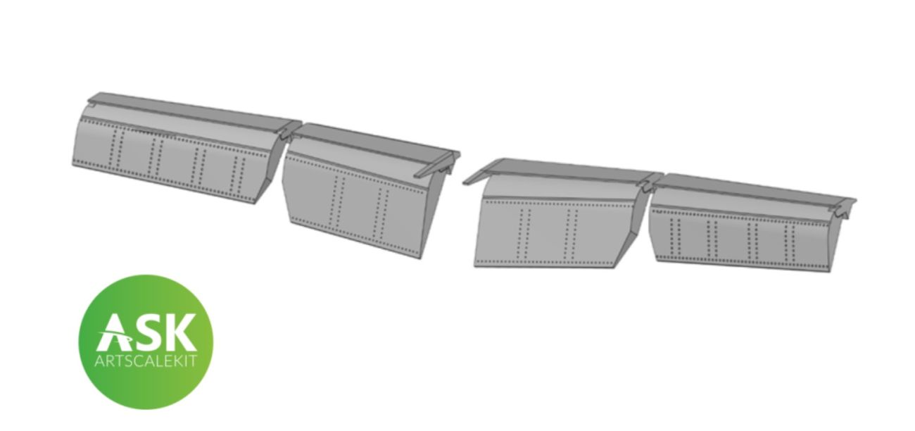 1:72 Me 262 flaps detail set - 3D print for Arma Hobby