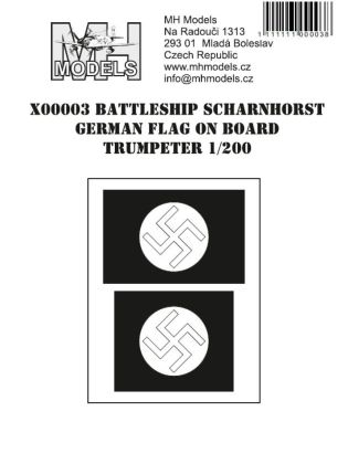 1:200 Battleship Scharnhorst German flag on board Trumpeter 