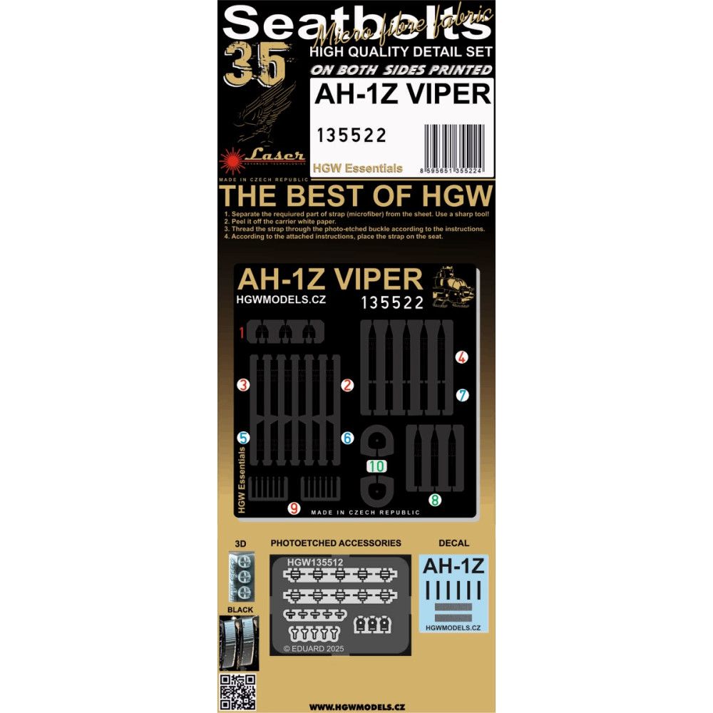 1:35 AH-1Z VIPER - Seatbelts + Accessories