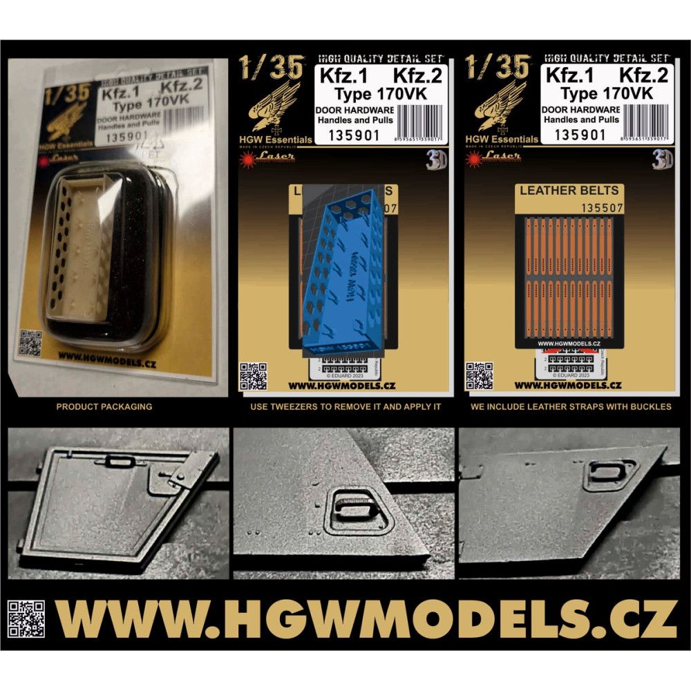 1:35 Kfz.1 / Kfz. 2 Type 170 VK - DOOR HARDWARE