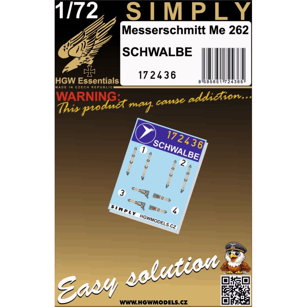 1:72 Me 262 Schwalbe - Seatbelts
