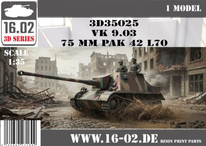 1:35 German VK 9.03 75 mm PaK 42 L/70 (3D-Printed)
