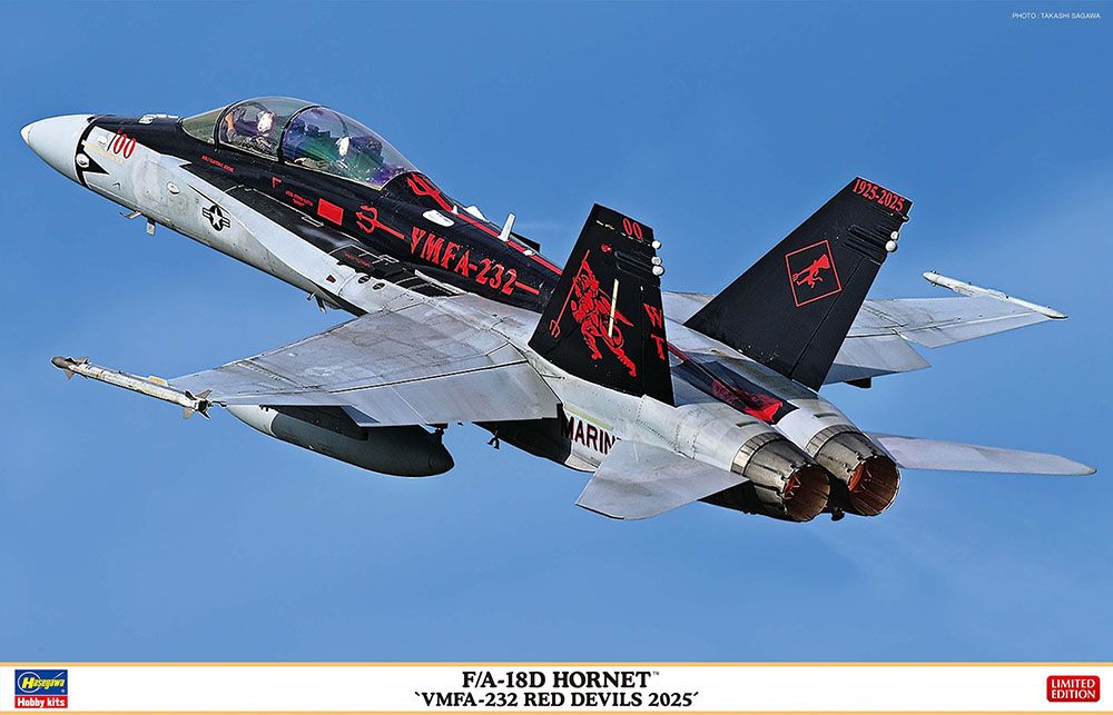 1:48 Hasegawa F-18D Hornet 'VMFA-232 Red Devils 2025'