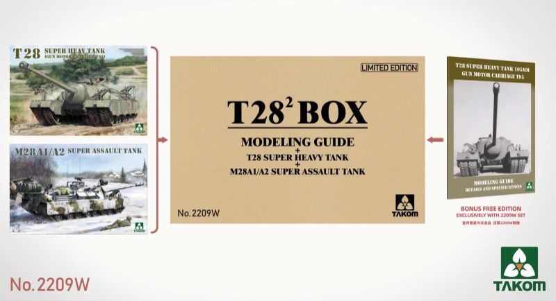 1:35 T-28² Box - T-28 + M28A1/A2 + Modelling Guide