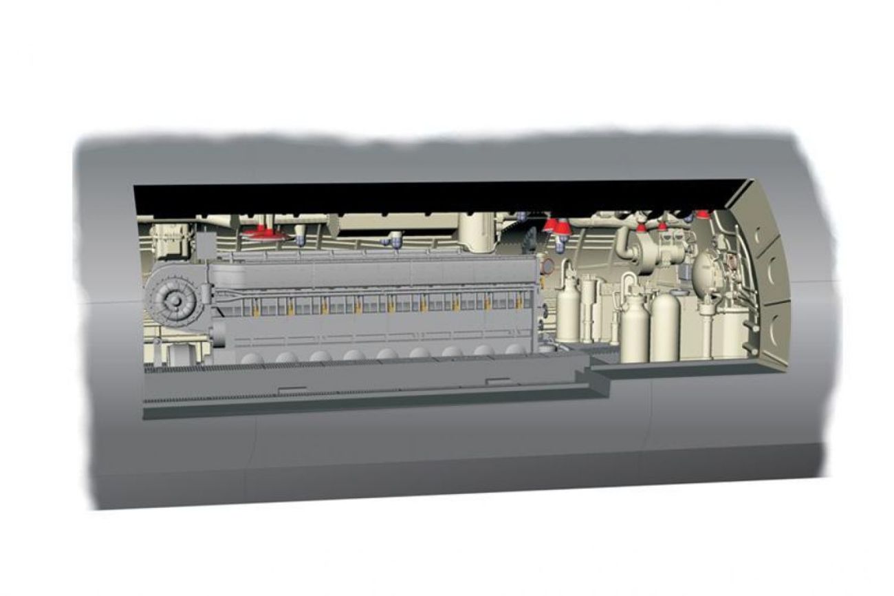 1:72 U-Boot IX Diesel Engine section