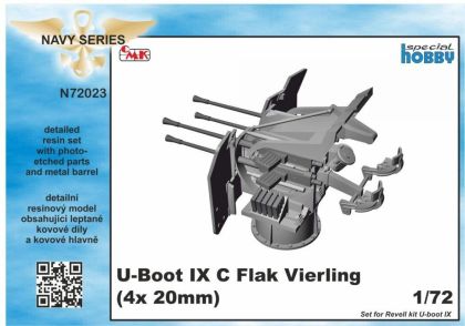 1:72 U-Boot IX Flak-Vierling Conversion, for Revell kit