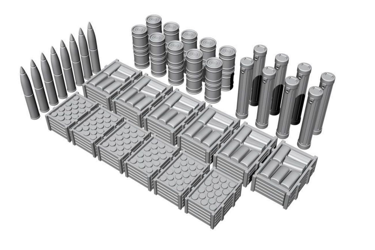 1:72 U-Boot VII-IX Ammo and Food Supplies, for Revell kit
