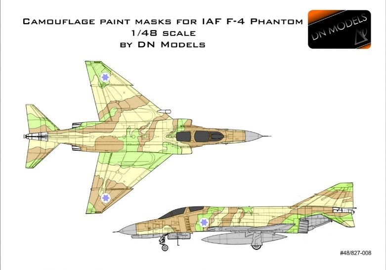 1:48 Camouflage Paint Masks For IAF F-4 Phantom