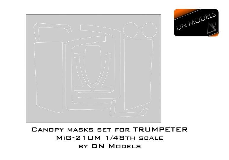 1:48 Canopy Paint Masks Set For Trumpeter MiG-21UM Mikoyan