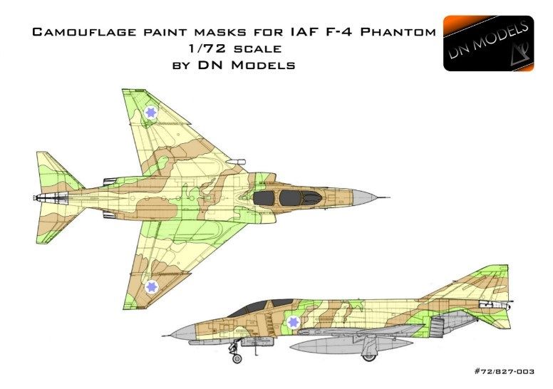 1:72 Camouflage Paint Masks For IAF F-4 Phantom