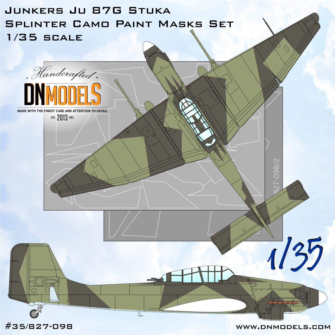 1:35 Junkers Ju 87 G Stuka - Camo Paint Mask Set
