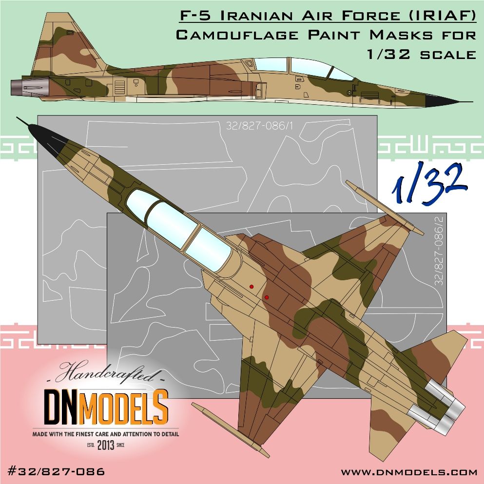 1:32 F-5 Iranian Air Force /IRIAF/ Camouflage Paint Masks