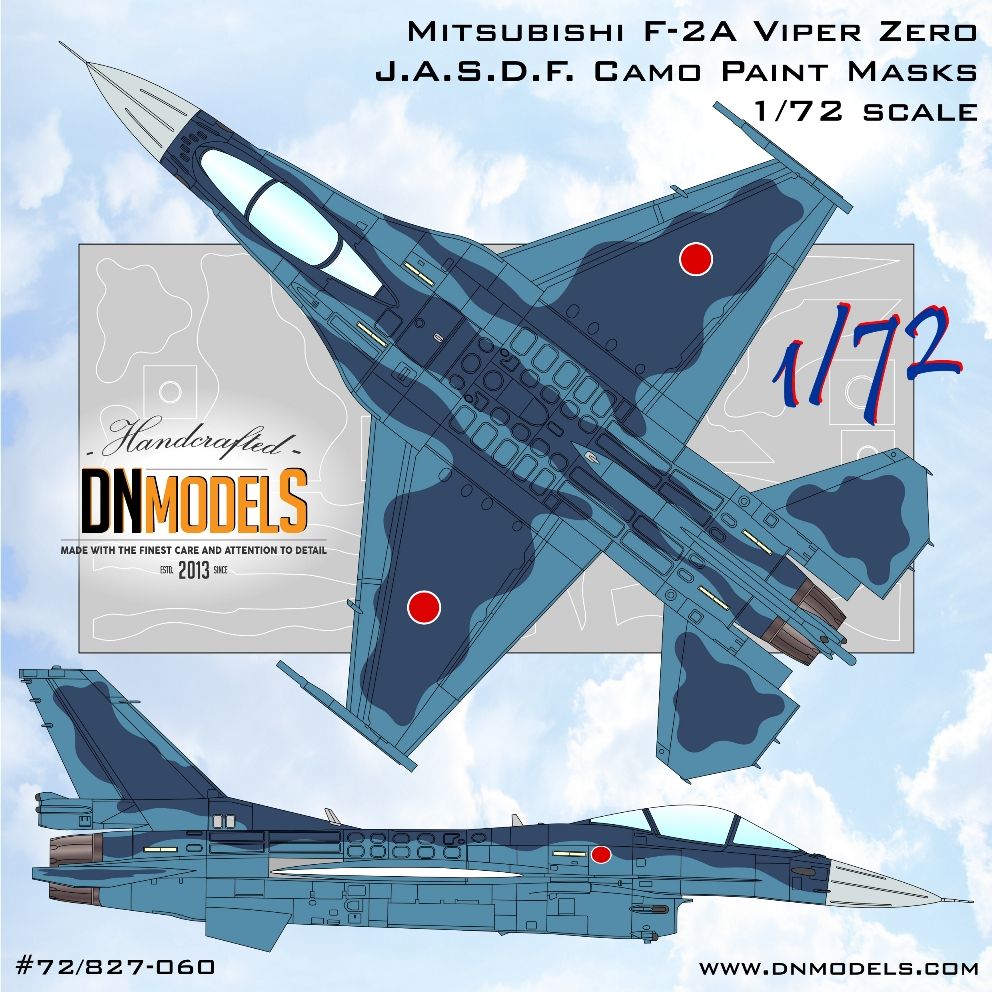 1:72 Mitsubishi F-2A Viper Zero J.A.S.D.F. Camouflage Paint Mask Set