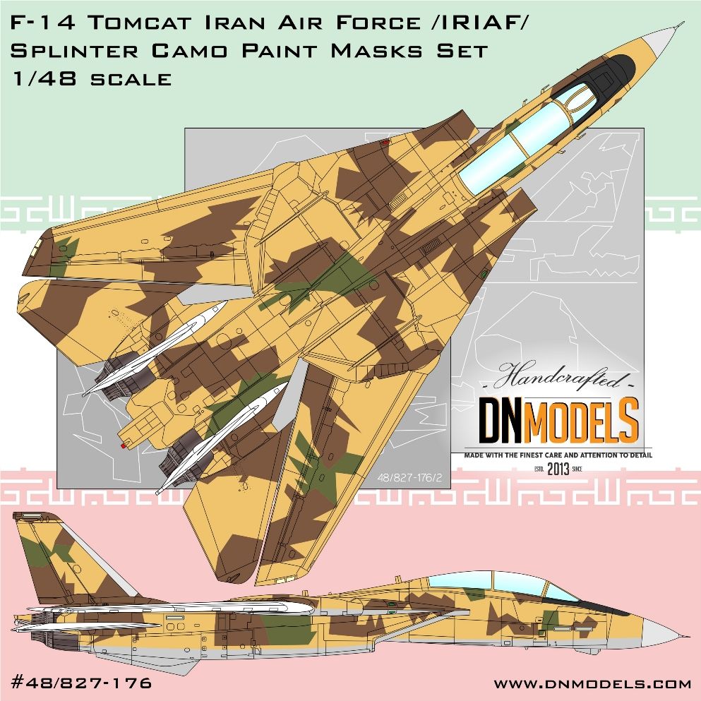 1:48 F-14 Tomcat Iran Air Force /IRIAF/ Camouflage Paint Masks Set