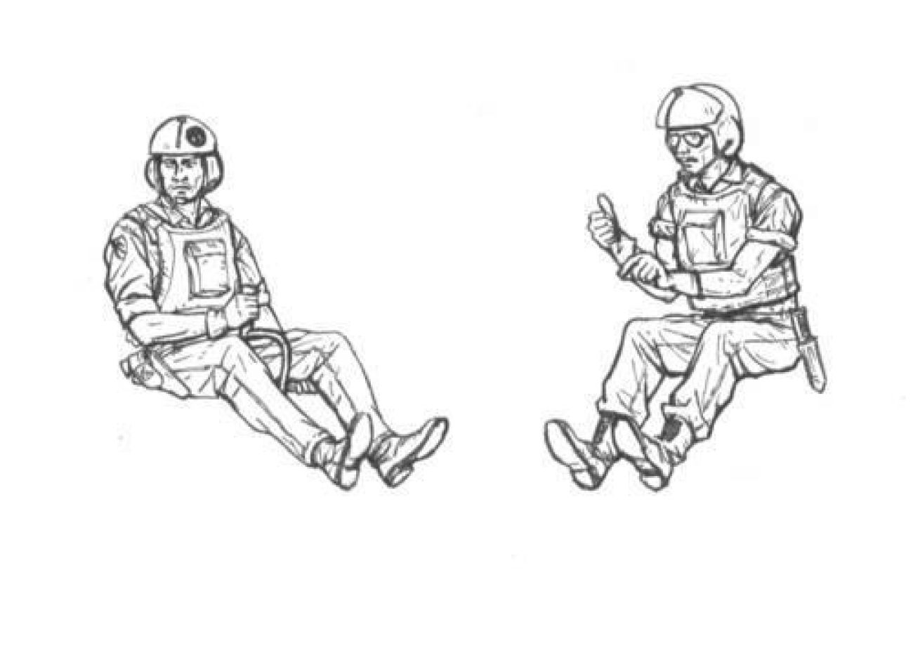 1:48 Vietnam LRRP US Helicopter crew (2 fig.)