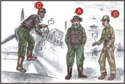 1:72 Japan.Navy Pilots+Mechanics WW II