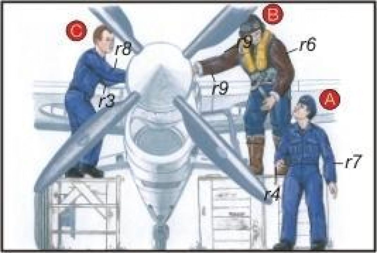 1:72 Royal Navy Pilots (2 fig.) And Mechanic WW II