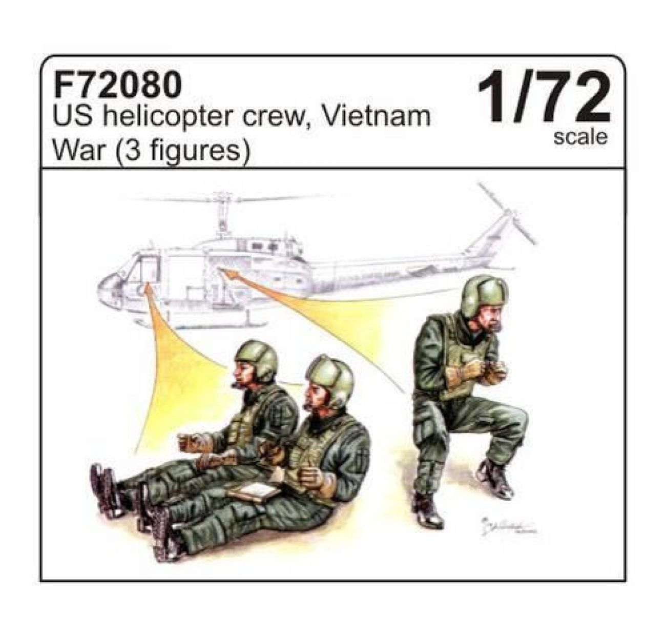 1:72 U.S. helicopter crew, Vietnam War (3 fig.)